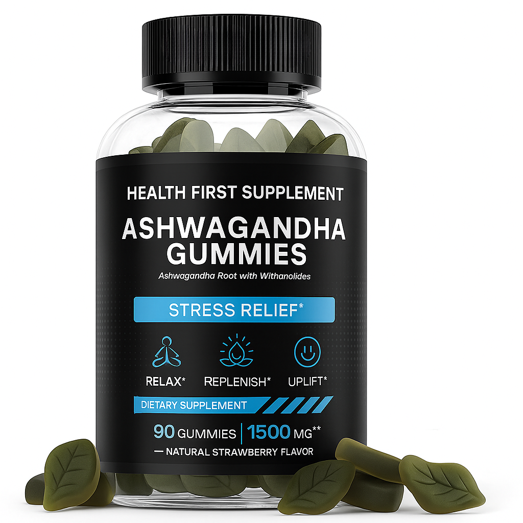 1500mg Ashwagandha Gummies – Stress Relief, Sleep Calm & Immune Support