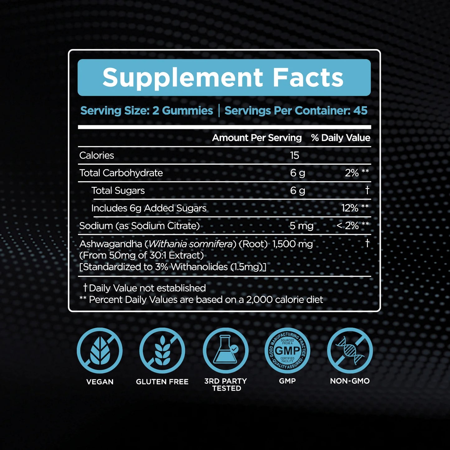 1500mg Ashwagandha Gummies – Stress Relief, Sleep Calm & Immune Support