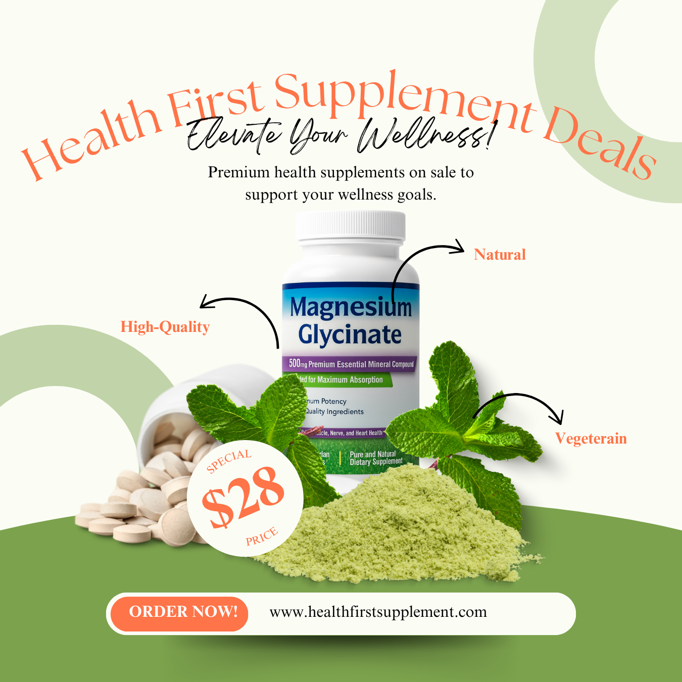 Health First Supplement Bottle