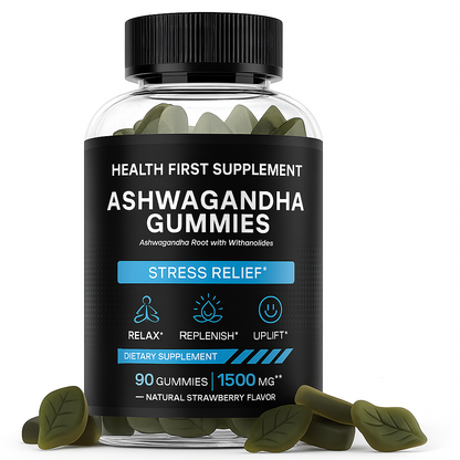1500mg Ashwagandha Gummies – Stress Relief, Sleep Calm & Immune Support